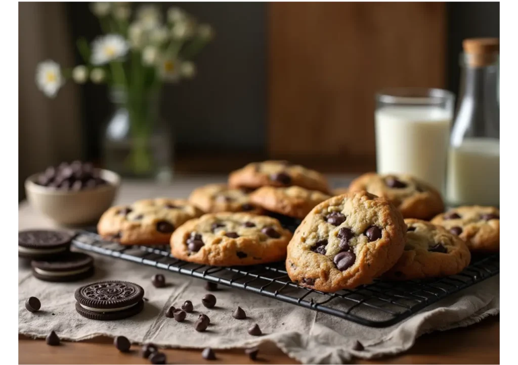 oreo filled chocolate chip cookies